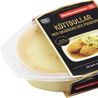 Köttbullar med gräddsås och potatismos